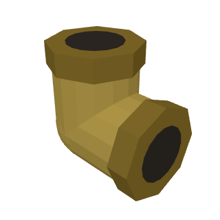 Brass 90° elbow 1" F