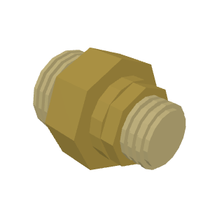 Brass reducing nipple 1 1/2" M × 1" M