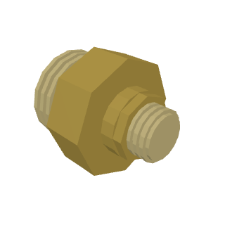 Brass reducing nipple 1 1/2" M × 3/4" M