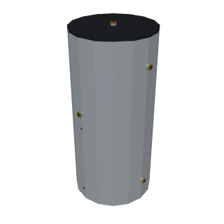 Buffer tank 1000 l, insulated (6 × 1 1/2" F, 3/4" F, 1/2" F)