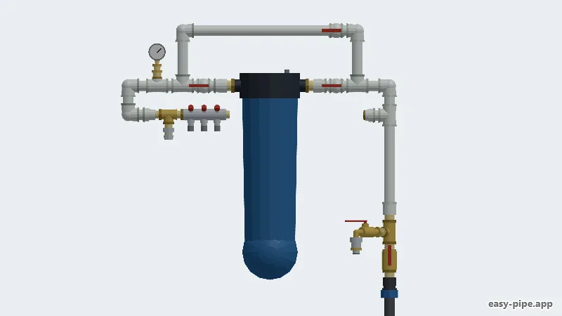 Water service entry into a private house